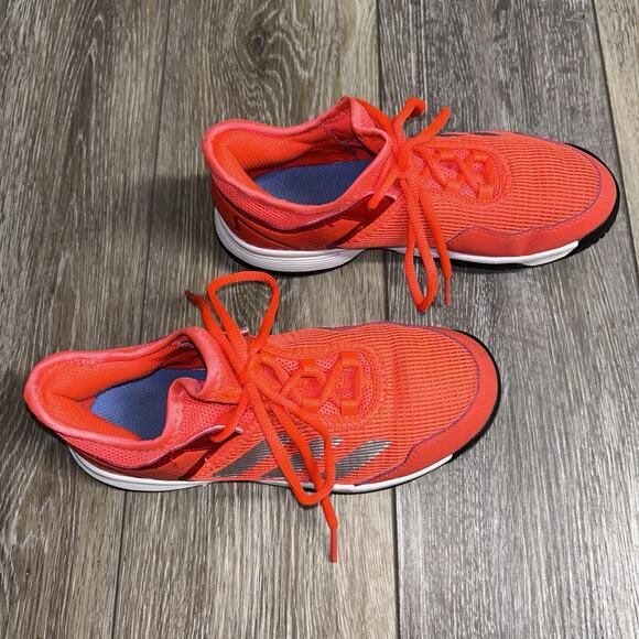 Scarpe Adidas Ubersonic 4 Allcourt Red White Youth Size 2 HP9698 Sneaker Shoes - Picture 2 of 11